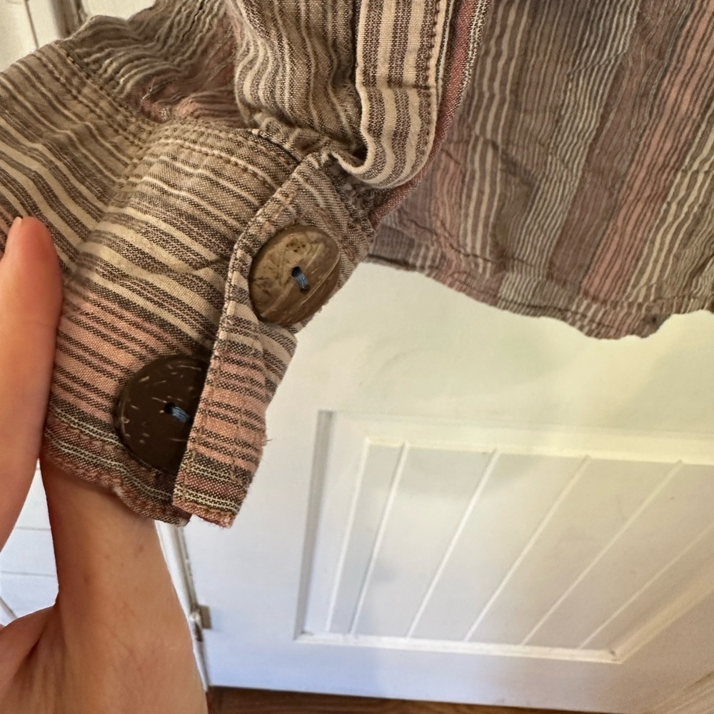 Free People high tide multi stripe button down - Picture 3 of 4